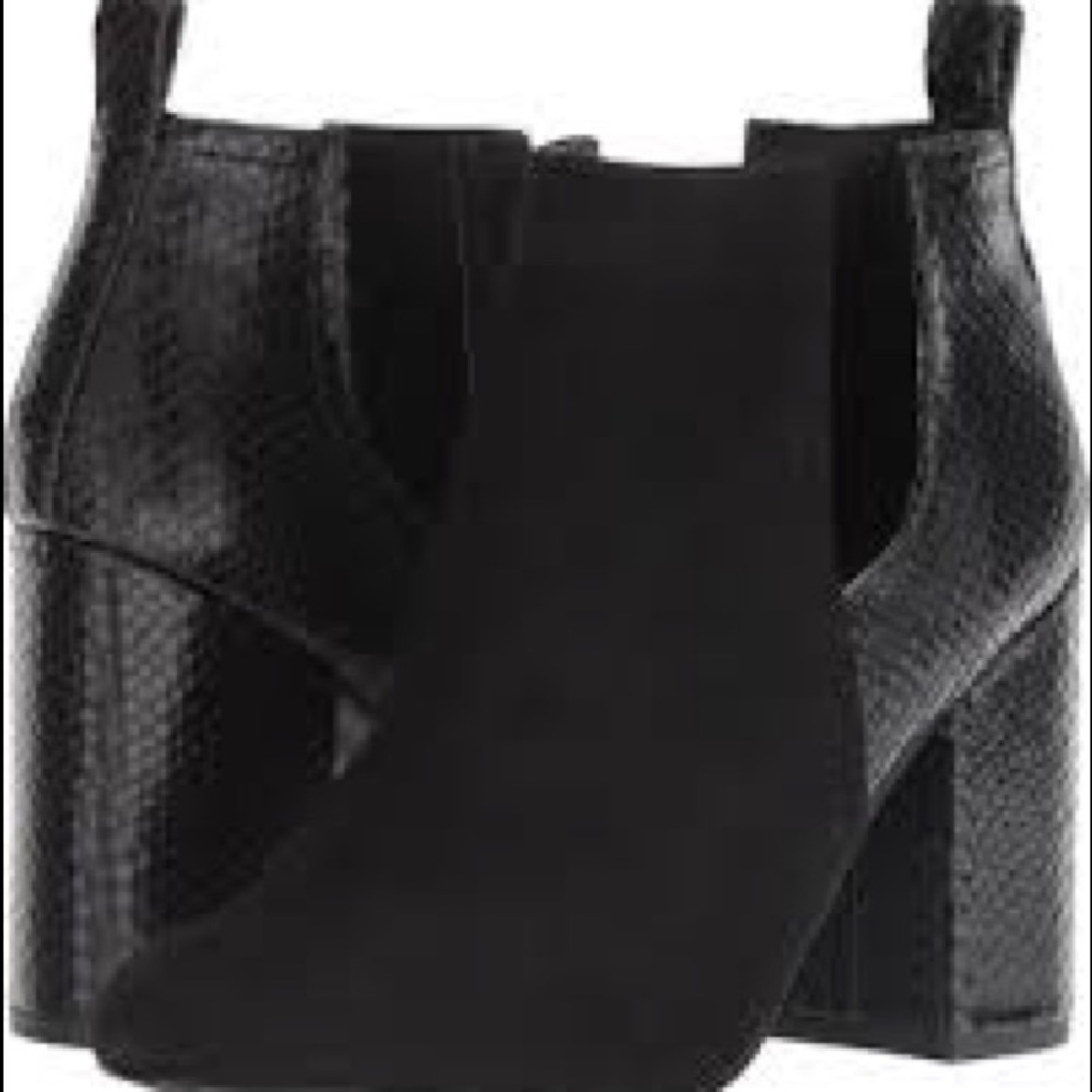 black suede & snake steve madden nayna booties